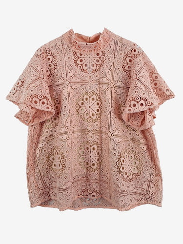 Zoe Kratzmann Apricot Lace Spring Blouse Size L