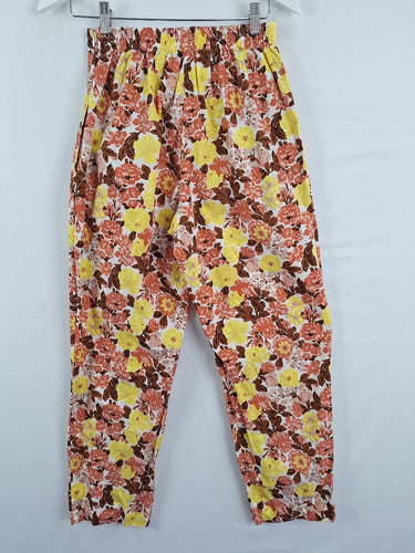 Second-Hand - S/W/F Bright Florals Tapered Pants Size S - SwapUp