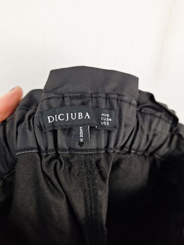 Second-Hand - Decjuba Wet Look Funky Ruched Pants Size 6 - SwapUp