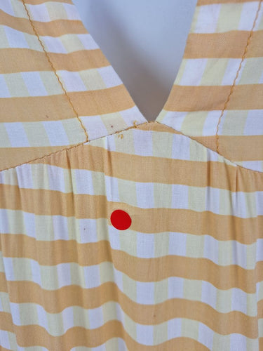 Second-Hand - Bird & Kite Sunshine Gingham V Neck Maxi Dress Size XL - SwapUp