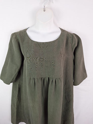 Second-Hand - Pekho Forrest Green Shift Dress Size S - SwapUp