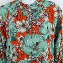 Second-Hand - Alessi Frill Neck Hibiscus Maxi Dress Size XL - SwapUp