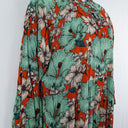 Second-Hand - Alessi Frill Neck Hibiscus Maxi Dress Size XL - SwapUp