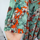 Second-Hand - Alessi Frill Neck Hibiscus Maxi Dress Size XL - SwapUp