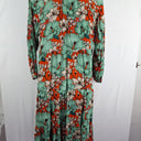 Second-Hand - Alessi Frill Neck Hibiscus Maxi Dress Size XL - SwapUp