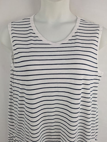 Second-Hand - Assorted Brands Drop Waist Navy Stripe Mini Dress Size XXL - SwapUp