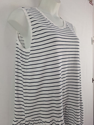 Second-Hand - Assorted Brands Drop Waist Navy Stripe Mini Dress Size XXL - SwapUp