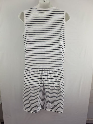 Second-Hand - Assorted Brands Drop Waist Navy Stripe Mini Dress Size XXL - SwapUp