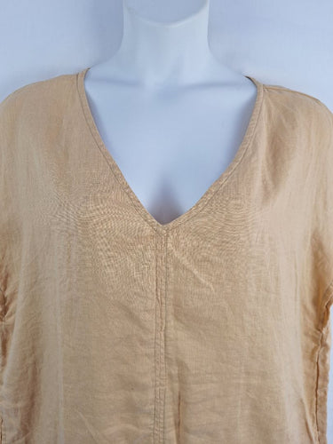 Second-Hand - Frockk Muted Sunshine Linen Mini Dress Size XL - SwapUp
