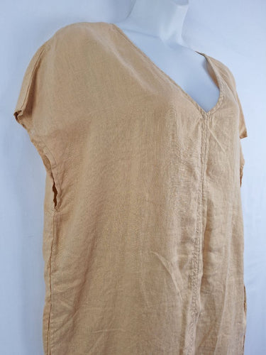 Second-Hand - Frockk Muted Sunshine Linen Mini Dress Size XL - SwapUp