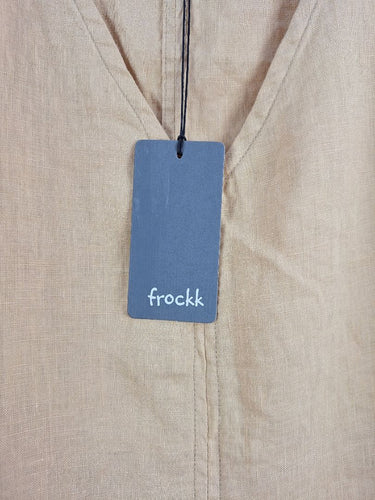 Second-Hand - Frockk Muted Sunshine Linen Mini Dress Size XL - SwapUp
