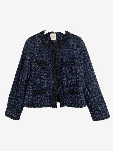 Weill Marine Boucle Textured Jacket Size 14