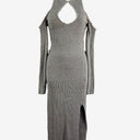Second-Hand - Majorelle Scallop Edge Ribbed Cold Shoulder Dress Size S - SwapUp