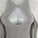 Second-Hand - Majorelle Scallop Edge Ribbed Cold Shoulder Dress Size S - SwapUp