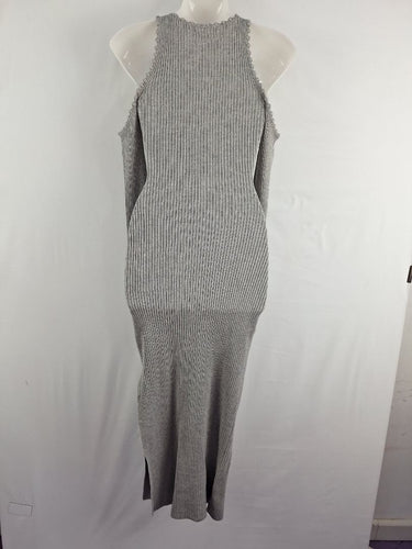 Second-Hand - Majorelle Scallop Edge Ribbed Cold Shoulder Dress Size S - SwapUp