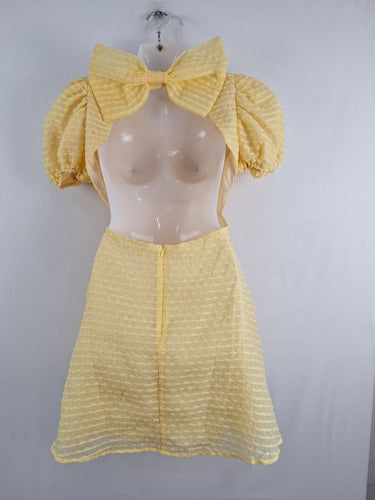 Second-Hand - Sister Jane Buttercup Bow Detail Mini Dress Size M - SwapUp