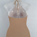 Second-Hand - Significant Other Gold Cross Bodice Cut Out Dress Size 8 - SwapUp