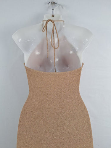 Second-Hand - Significant Other Gold Cross Bodice Cut Out Dress Size 8 - SwapUp