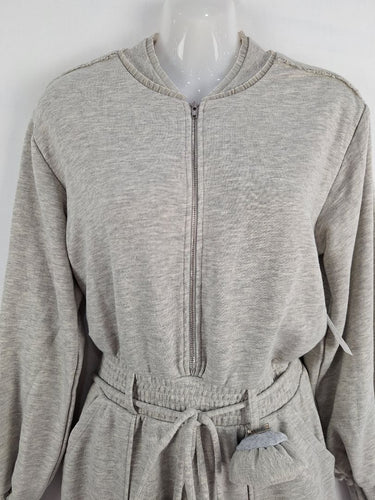 Second-Hand - For Love & Lemons Grey Rose Lounge Jumpsuit Size S - SwapUp