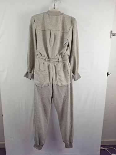 Second-Hand - For Love & Lemons Grey Rose Lounge Jumpsuit Size S - SwapUp