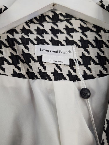 Second-Hand - Lovers and Friends Houndstooth Cropped Blazer Style Jacket Size S - SwapUp