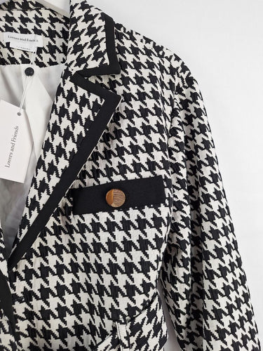 Second-Hand - Lovers and Friends Houndstooth Cropped Blazer Style Jacket Size S - SwapUp