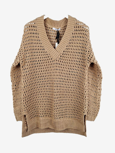 Morrison Latte V Neck Tully Jumper Size XS