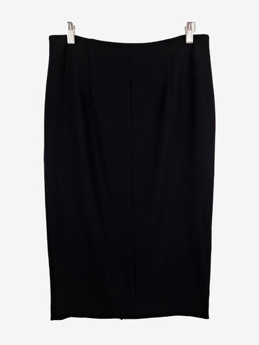 Country Road Black Classy Adjustable Back Slit Midi Skirt Size 12