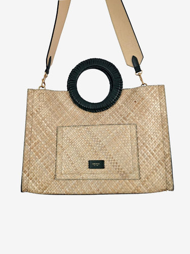 Oroton Woven Forest Top Handle Bag
