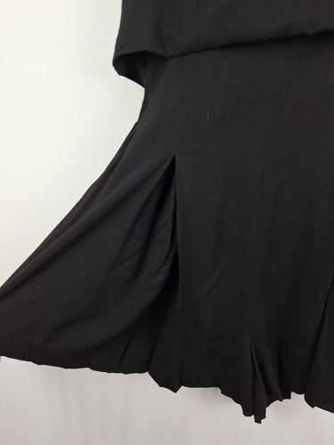 Second-Hand - Cue Bubble Bodice Black Midi Playsuit Size 14 - SwapUp