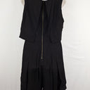 Second-Hand - Cue Bubble Bodice Black Midi Playsuit Size 14 - SwapUp