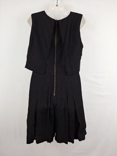 Second-Hand - Cue Bubble Bodice Black Midi Playsuit Size 14 - SwapUp