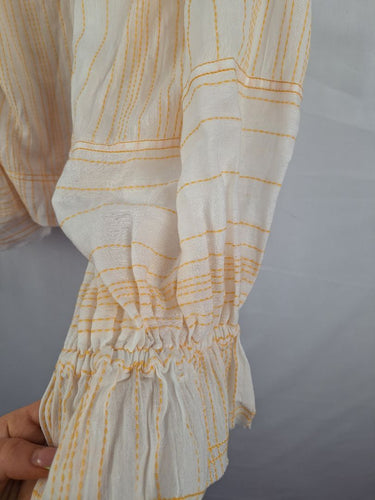 Second-Hand - Aje Mango Thread Airy Long Sleeve Blouse Size 8 - SwapUp