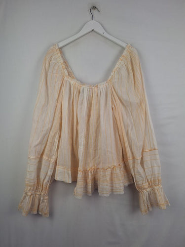 Second-Hand - Aje Mango Thread Airy Long Sleeve Blouse Size 8 - SwapUp