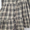 Second-Hand - Aere Pure Linen Plaid A Line Mini Dress Size 8 - SwapUp
