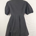 Second-Hand - Atmos & Here Black Puff Sleeve Button Up Mini Dress Size 8 - SwapUp