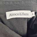 Second-Hand - Atmos & Here Black Puff Sleeve Button Up Mini Dress Size 8 - SwapUp