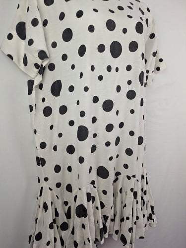 Second-Hand - Trelise Cooper Happy Sack Spotted Midi Dress Size M - SwapUp
