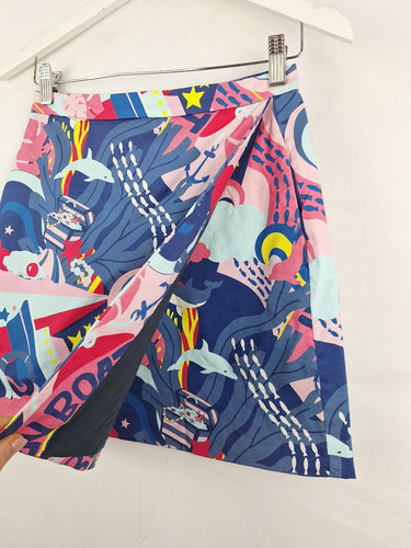 Second-Hand - Vow Cute Underwater Scene Mini Skirt Size 8 - SwapUp