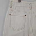Second-Hand - GOELIA Cream Panelled Contrast Stitch Jeans Size 8 - SwapUp