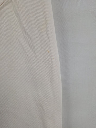 Second-Hand - GOELIA Cream Panelled Contrast Stitch Jeans Size 8 - SwapUp