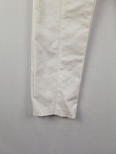 Second-Hand - Tory Burch Crisp White Tailored Office Pants Size S - SwapUp