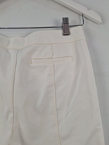 Second-Hand - Tory Burch Crisp White Tailored Office Pants Size S - SwapUp