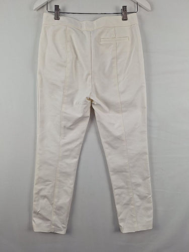 Second-Hand - Tory Burch Crisp White Tailored Office Pants Size S - SwapUp