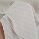 Second-Hand - Finders Cream Pinstripe Flutter Sleeve Dress Size S - SwapUp
