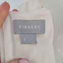Second-Hand - Finders Cream Pinstripe Flutter Sleeve Dress Size S - SwapUp