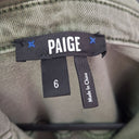 Second-Hand - Paige Olive Denim Button Up Playsuit Size 6 - SwapUp