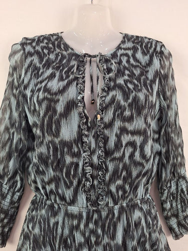 Second-Hand - Husk Silk Crinkle Blur Mini Dress Size 8 - SwapUp