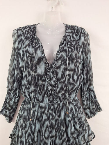 Second-Hand - Husk Silk Crinkle Blur Mini Dress Size 8 - SwapUp