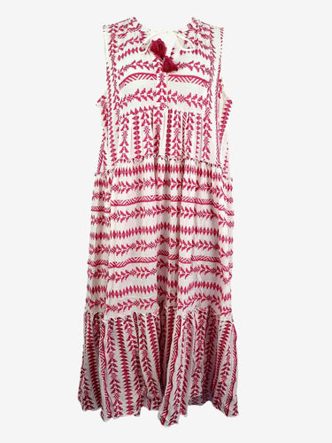 Decjuba Pink Embroidered Sun Dress Size 16